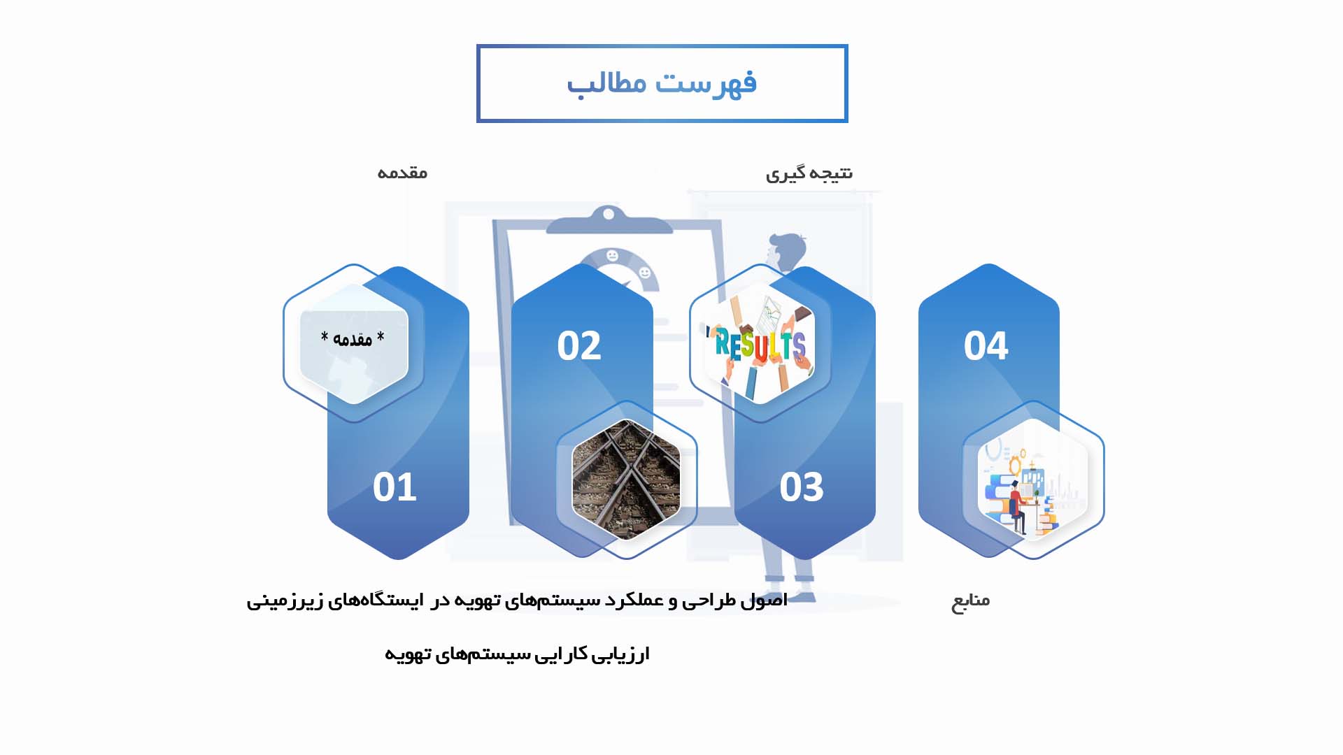 پاورپوینت در مورد کارایی سیستم‌های تهویه در ایستگاه‌های زیرزمینی